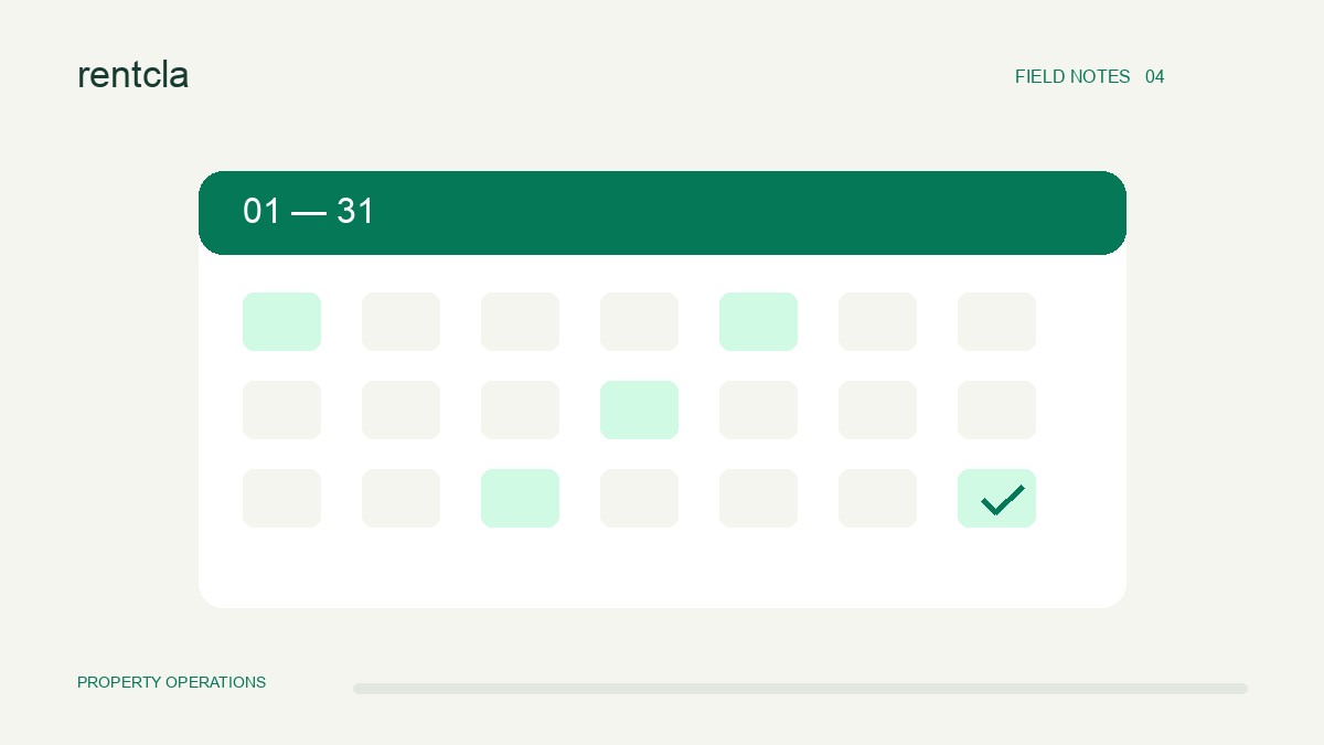 A monthly rental review that ends with clear actions
